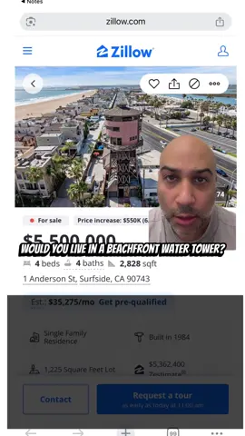 Would you live in a beachfront water tower? #foryou #zillowgonewild #rant 