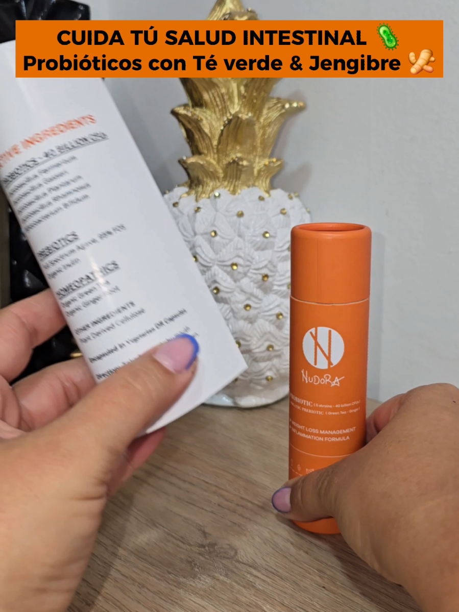 @NUDORA COM 🧡 ¡Desinflama Tú Abdomen! Estos probióticos naranja 🍊 de Nudora ayudan a la digestión, refuerzan tu inmunidad y cuidan tu piel desde adentro ✨ 🔸 10 cepas probióticas 🔸 Té + Jengibre  🔸 Veganos  ¿Los conocías? 👇 #Probióticos #SaludIntestinal #BienestarNatural #probiotics  #digestiónsaludable   #amazonfinds #ugc 