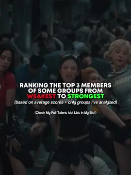 RANKING THE TOP 3 MEMBERS OF SOME GROUPS FROM WEAKEST TO STRONGEST #ranking #kpopranking #talent 