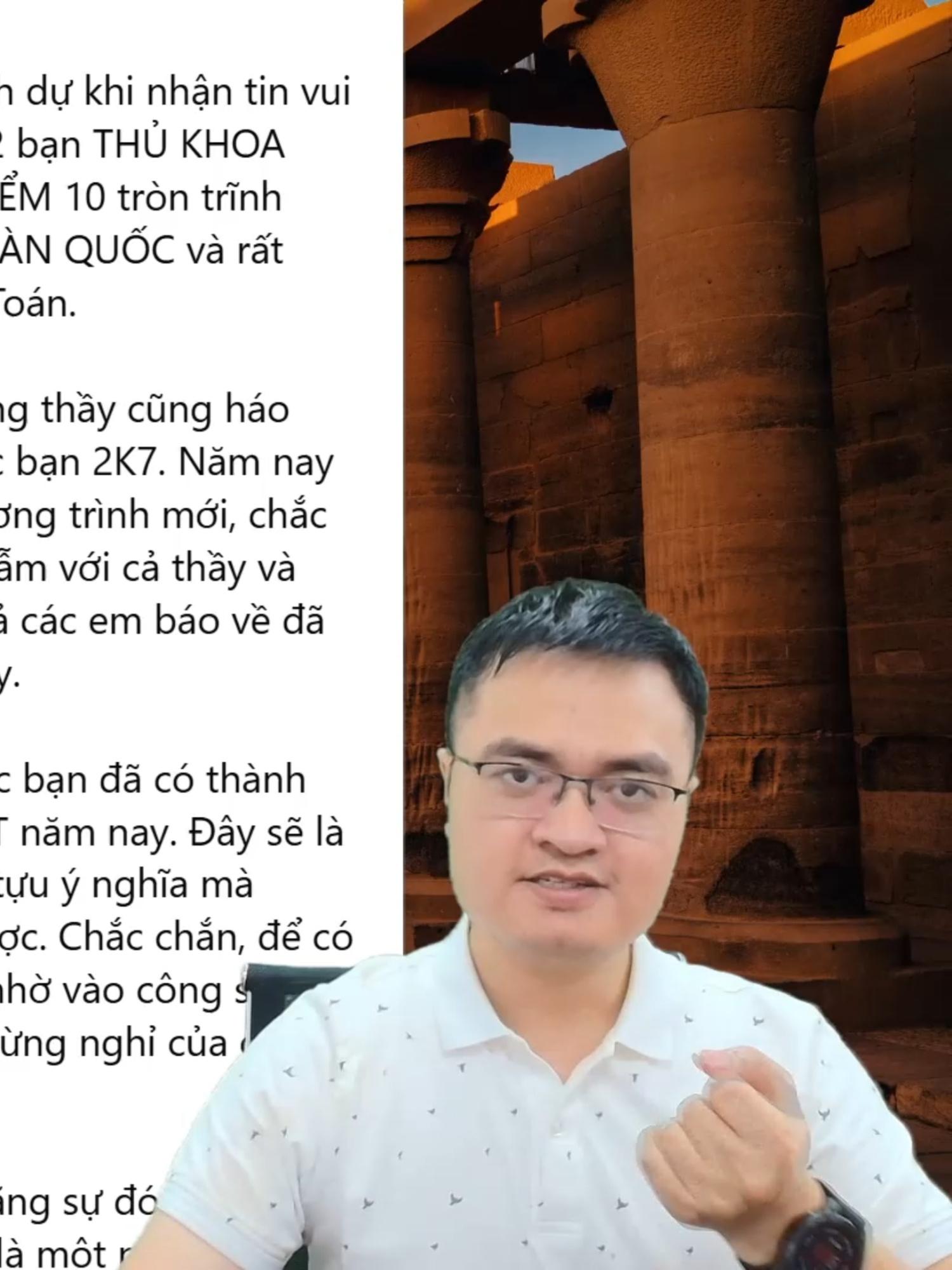 Hành trình đầy ý nghĩa với 2K7 #thayductoan #dodaihoc