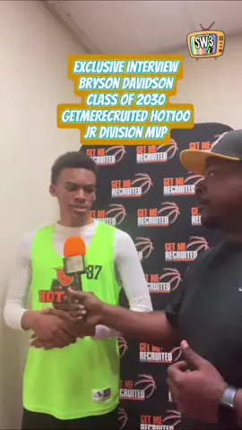 Jr. MVP DESTROYS Showcase! BTS interview🔥 Get an exclusive interview with young basketball star Bryson Davidson! We dive into his MVP win, his experience at the Get Me Recruited showcase, and his plans for the future. Learn about his position, his state, and what makes him a true team player. Don't miss this rising star! #BrysonDavidson #GetMeRecruited #BasketballInterview #JuniorMVP #SportsInterview #YouthBasketball #BasketballHighlights #RisingStar #SW3TV #BasketballJourney