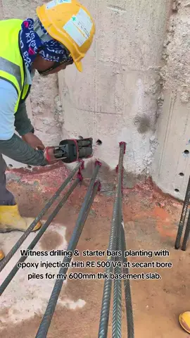 drilling and rebars planting