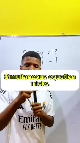 Simultaneous equation trick.  #equations #mathtricks #simultaneousequations