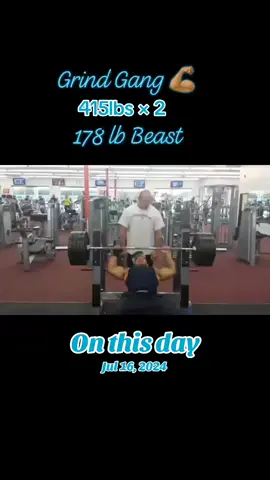415lbs × 2 weighing 178 lbs. More than double my bodyweight. Pound 4 Pound Beast #onthisday #beast #beastmode 