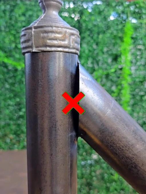 Not all welders tell the correct technique for cutting 45 degree angle pipes. #welding #welder #metalwork #cuttingskills #tipsandtricks #fabrication 