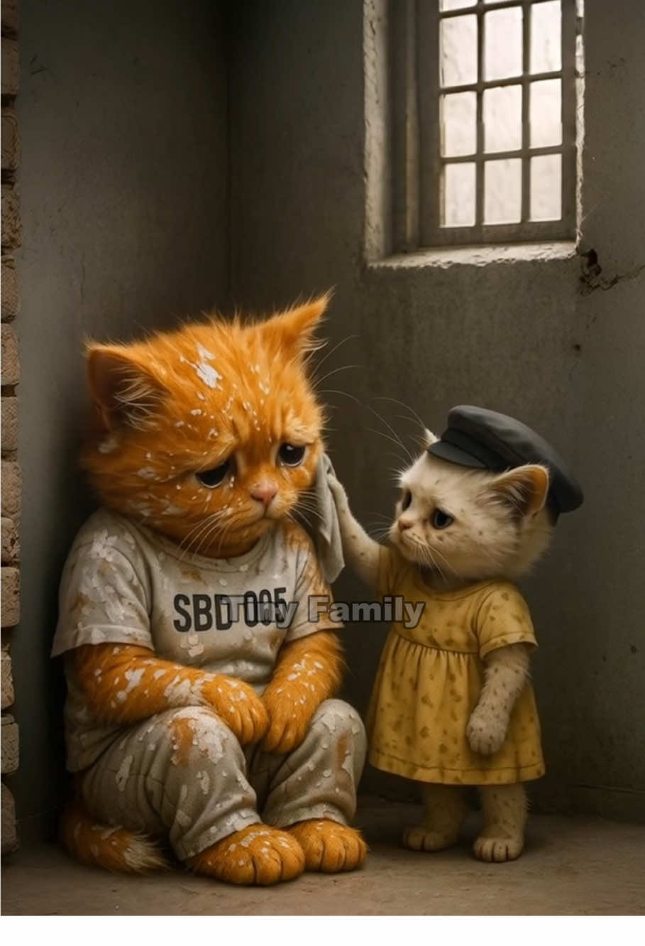 Prison Cat Life 005 #cat #shorts #catshorts #viral #kitten #foryoupage #fyp #sadcat 