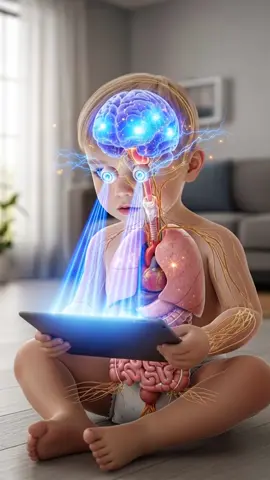 Harmful blue rays affecting baby brain #ai #healthybody #health #anatomy #human 