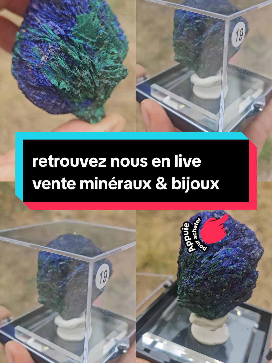 Retrouvez-nous en direct pour une vente de bijoux et minéraux avec des prix exclusifs en direct✨️📣 Bijoux en pierres naturelles & Minéraux d'exceptions 💎 #bijoux #pierresnaturelles #lithotherapie 