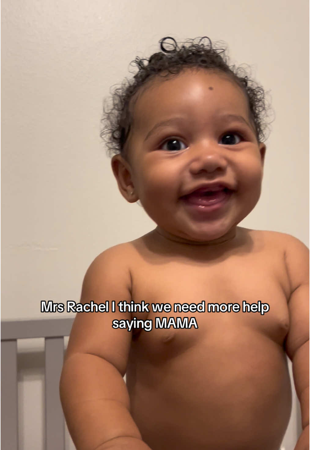 I swear she stuck at the “mmm” sound of mama lol she be fighting for her life 😂😂😂😂#foryoupage #babygirl #funnymoments #msrachel #viraltiktok 