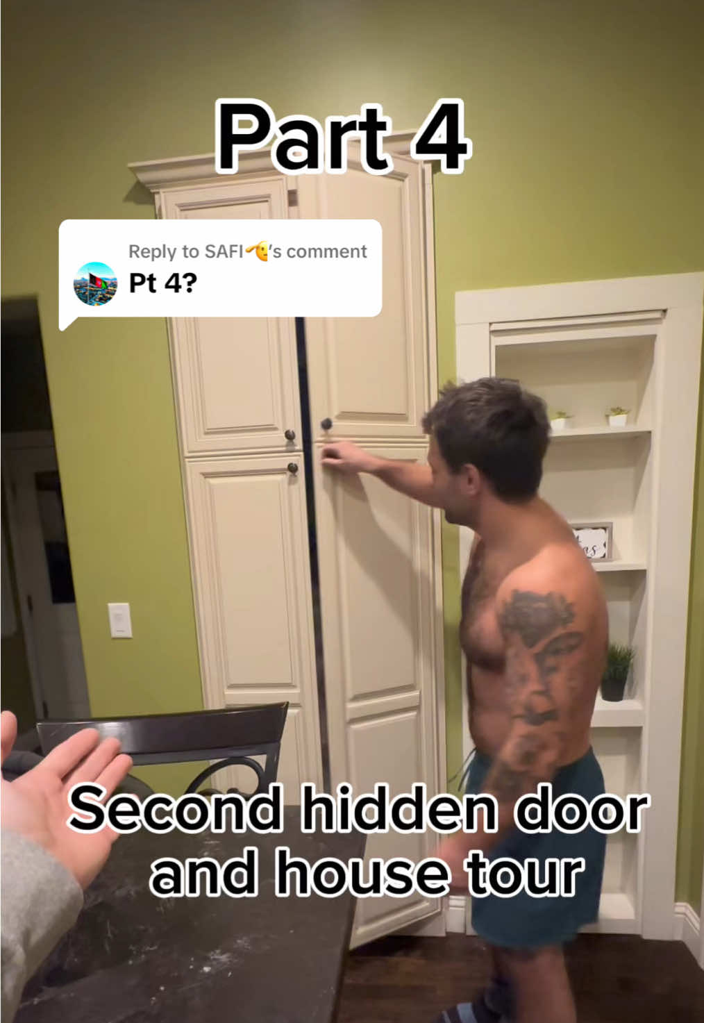 Replying to @SAFI🫡 there’s another hidden door and a mysterious third floor we couldn’t access. #hiddendoor #secretdoor #spookyairbnb #secrettunnel #barbarian 