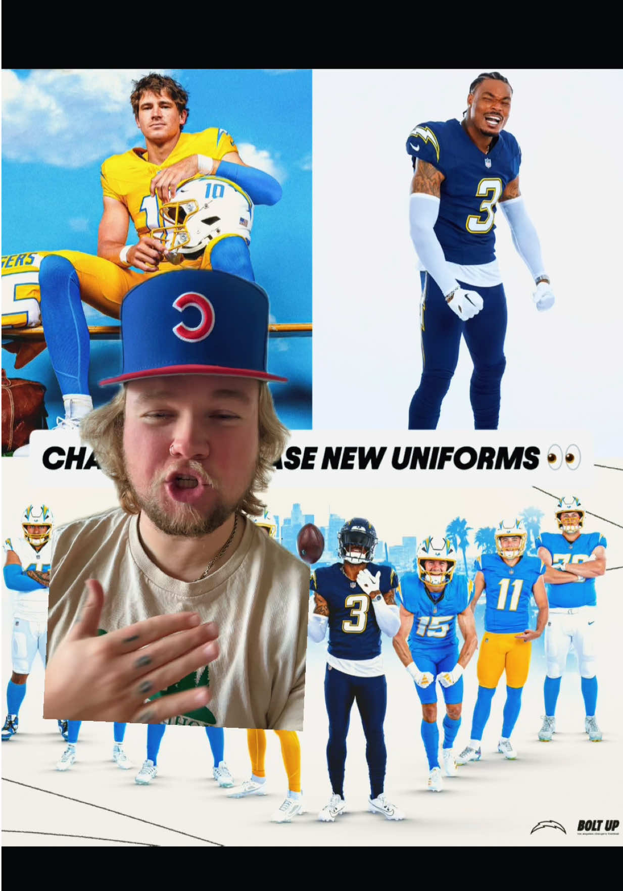 The Chargers rebrand is just *chefs kiss* #uniform #nfl #football #chargers #hottake #ChiTownChondy 