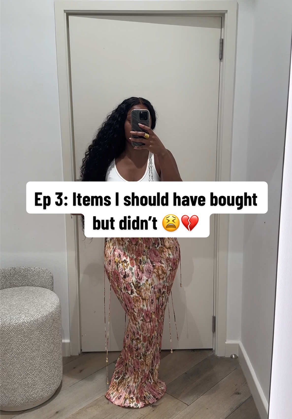 Ep 3: Items I should have bought but didn’t 😫💔 this is actually a @ZIMMERMANN dress that I think looks better as a maxi skirt. A piece of art this dress is 😍🥹 #fyp #fashiontiktok #zimmermann #dress #skirt