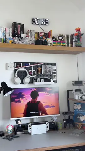 i've been so excited for this series to come out and it's literally so beautiful 🙂‍↕️🙏 . #thesummerhikarudied #tshd #anime #RoomTour #desksetup #aesthetic #sony #y2k #psp #psvita #switch #manga #mangacollection #techsetup 