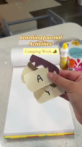 6 camping themed preschool activities to do with your little ones 🏕️  #activitiesforlittles #activityforkids #toddlerlearningjournal #preschoolmom #preschool #homeschoolpreschool #toddlermom #toddlerlearning  #preschoolactivities 