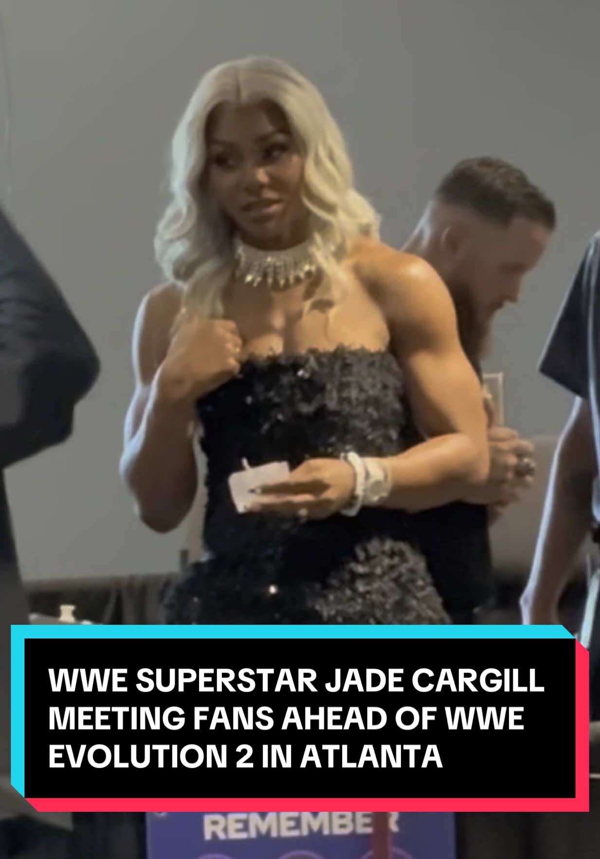 WWE Superstar Jade Cargill meeting fans ahead of WWE Evolution 2 in Atlanta, Georgia  #JadeCargill #Jade #Cargill #QueenOfTheRing #WWEQueenOfTheRing #WWEWomensTagTeamChampion #AEW #AEWWrestling #AllEliteWrestling #AllElite #AEWTBSChampion #TBSChampion #TBSChamp #RoyalRumble #MoneyInTheBank #SummerSlam #WrestleMania #Evolution #EliminationChamber #WWEFastlane #StormXMen #StormMCU #Chyna #WWE #WWEWrestling #WWF #Wrestling #RAW #WWERaw #WWESmackdown #RAW #Smackdown #WWENXT #NXT #WWESNME  #SNME #SaturdayNightMainEvent  #SaturdayNightsMainEvent  #WWESaturdayNightsMainEvent  #WWESaturdayNightMainEvent #SNMEAtlanta #SNMEATL #WWEEvolution #Evolution #Evolution2 #NXTGreatAmericanBash #GreatAmericanBash #WWENXTGreatAmericanBash #Atlanta #ATL #AtlantaGA #AtlantaGeorgia #Georgia #Spotted #Paparazzi #CarolinaCockroach