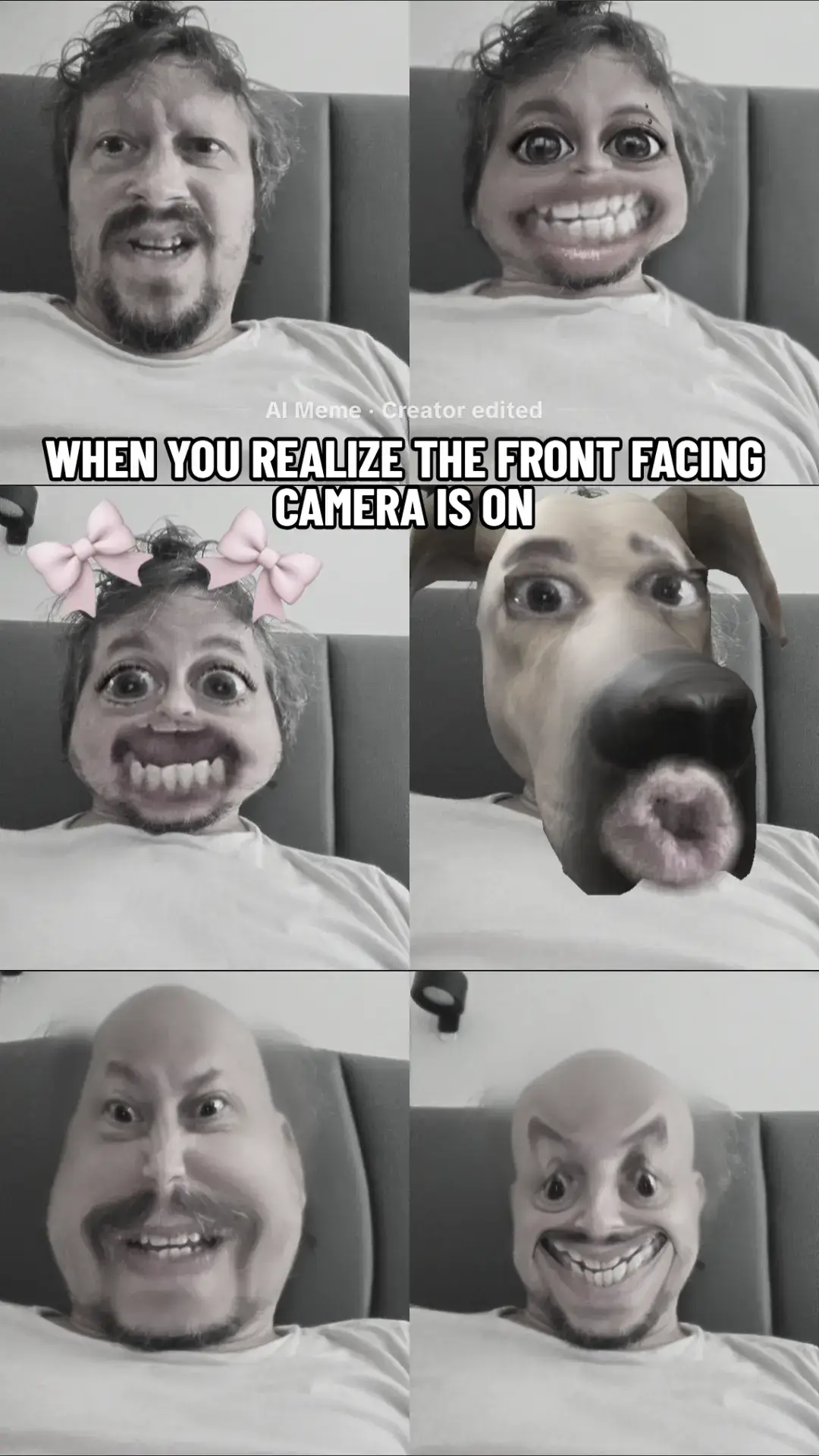 anytime you go to take a photo and you realize that the cameras facing you