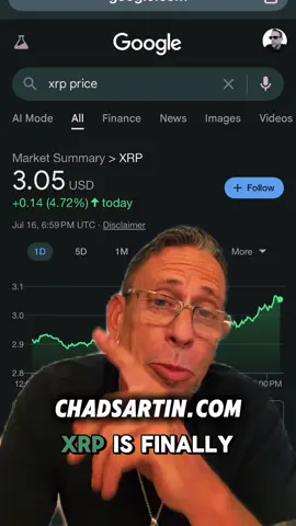 💥 XRP is finally breaking free and breaking resistance at $3.05 and climbing. #ripple #xrp #climbing 🚀🍾