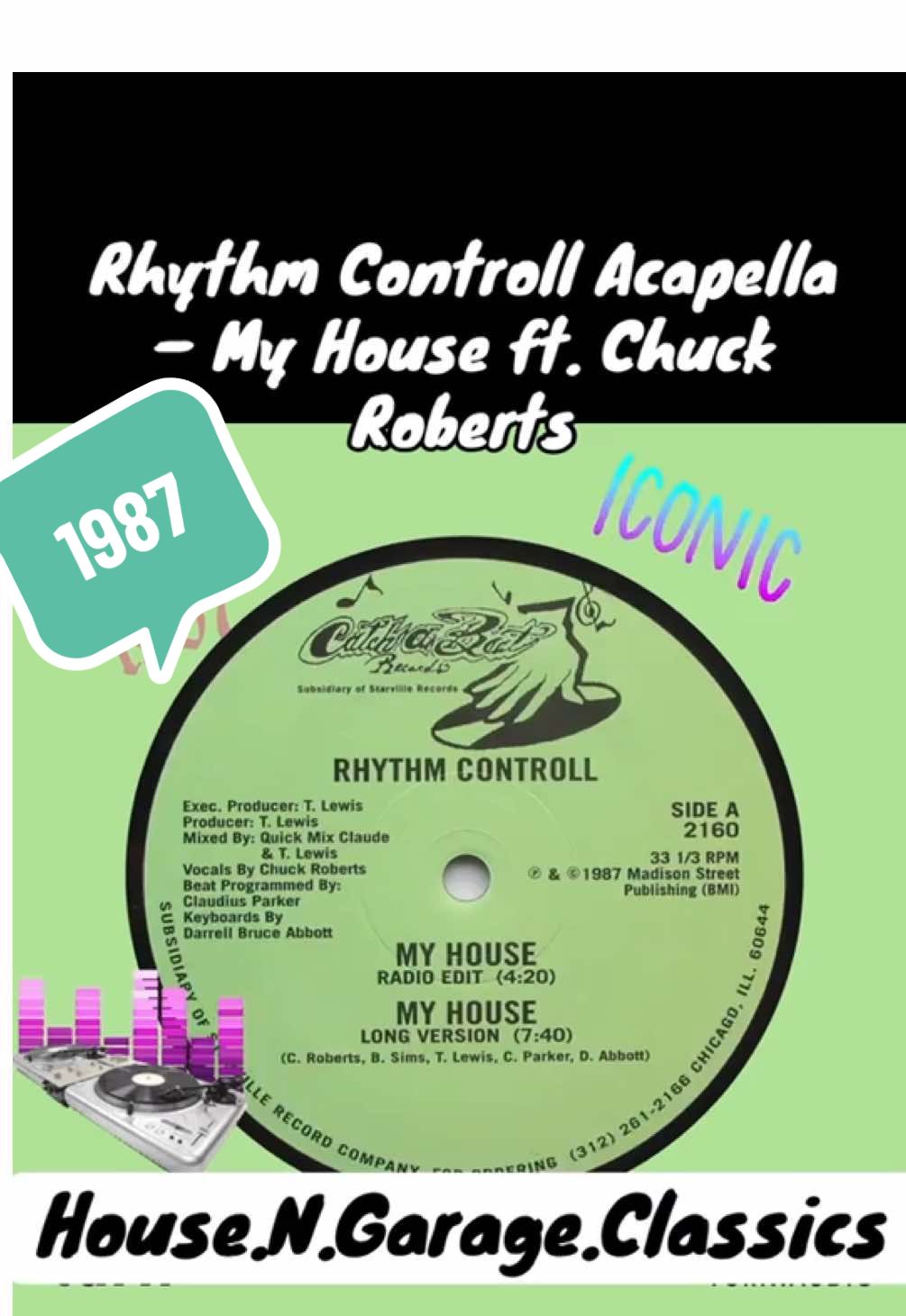 Rhythm Controll  acapella – My House Ft Chuck Roberts #housengarageclassics #rhythmcontrol #myhouse #chuckroberts #acapella #iconic #housemusic #creator #housemusiclovers #fyp #viny 
