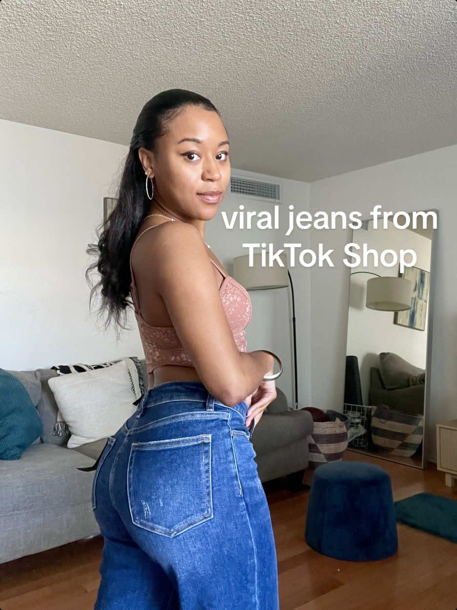 they look super cute I love them!! 🥰. I’m a size 26/27 or 4. Height: 5’3 127 #tiktokshop #jeans #fashion #tiktokshopfinds #tiktokmademebuyit #widelegjeans 
