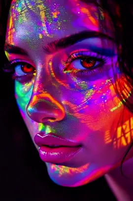 Me and You . . . . #ai ##aiart #colorful #vibrant #neon #beautiful #magnificent #otherworldly #portrait #meandu #mesmerizing #eyecontact #fyp 
