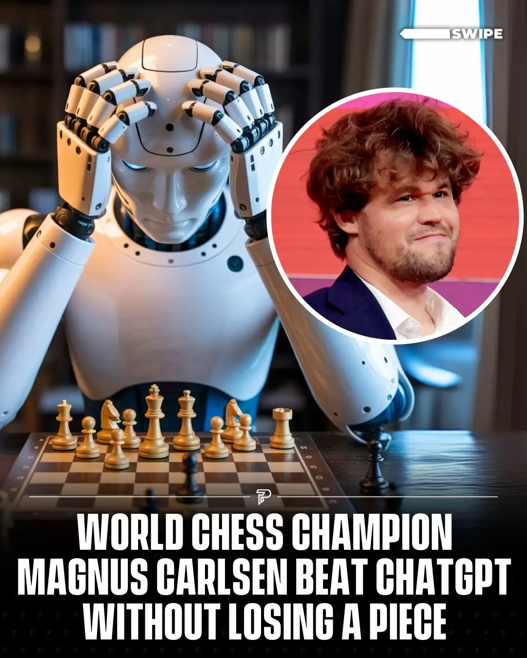 Magnus Carlsen, the world chess champion, defeated ChatGPT in a casual online match, winning in 53 flawless moves without losing a single piece.  Carlsen shared the game on X, joking he played it out of boredom. Afterward, ChatGPT analyzed his performance, praising his opening, tactics, and endgame, and humorously estimated his rating at 1800–2000, far below his actual 2839. - #Pubity #RoadTo19M 