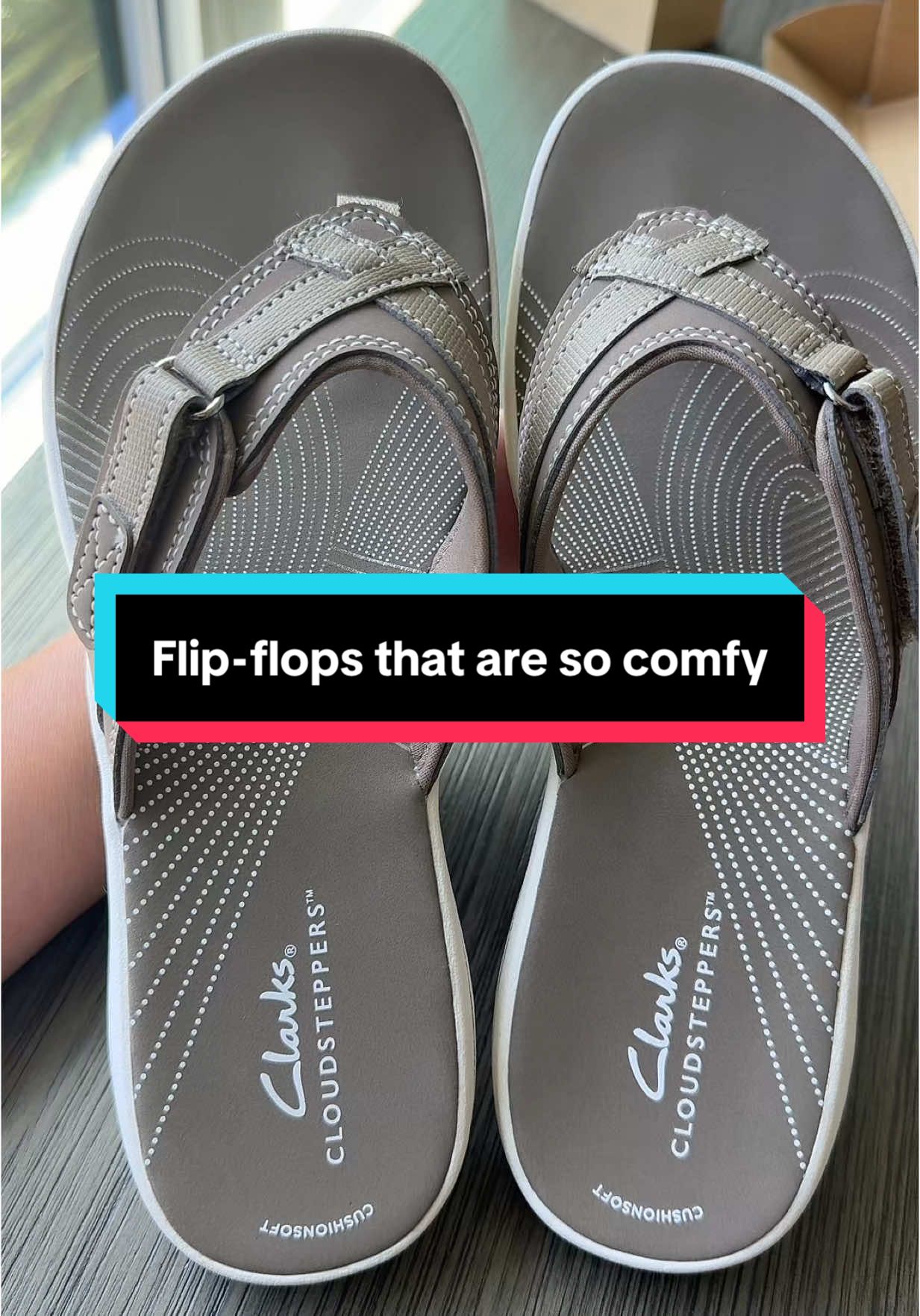 Clarks Cloudsteppers Sport Thong Sandals. They do have other colors and they are free shipping! The most comfy flip-flops ever😘 #clarks #flipflop #flipflops #shoes #womenshoes #dealsfordays 