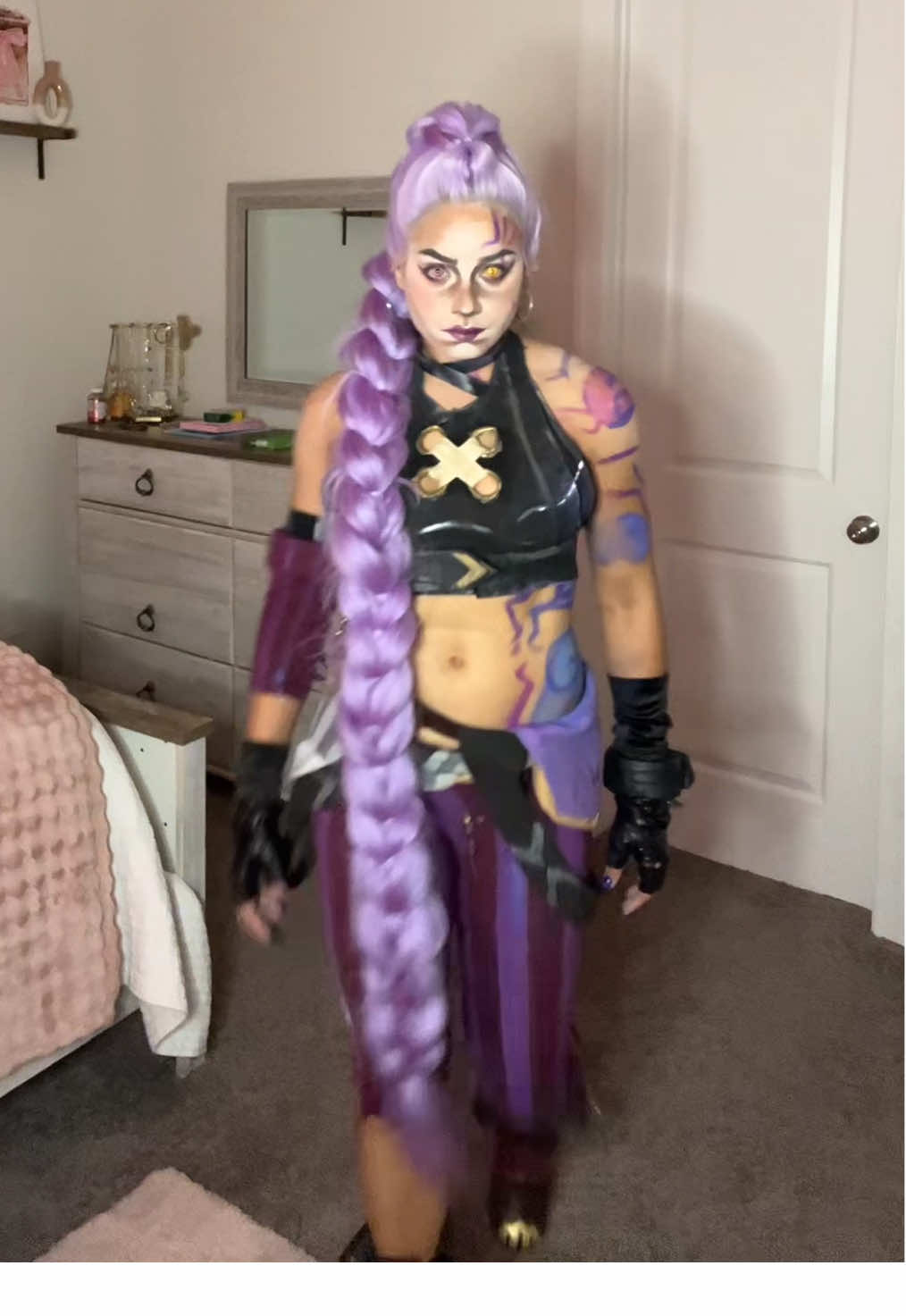 💜Rumi&Jinx💙 CrossOver protecting the HONMOON 🌓  #jinx #rumi #rumihuntrix #huntrix #jinxarcane #arcane #kpopdemonhunters #foryou #fyp #foryoupage #parati #fishbones