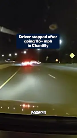 New video shows a driver getting pulled over after going more than 115 miles an hour in Chantilly, VA. The speed limit was 55 mph.