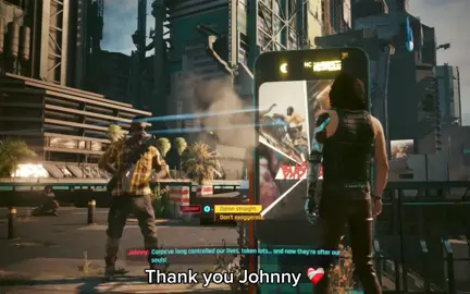 Thank you Johnny #cyberpunk2077 #johnnysilverhand #fyp #v #cyberpunk 