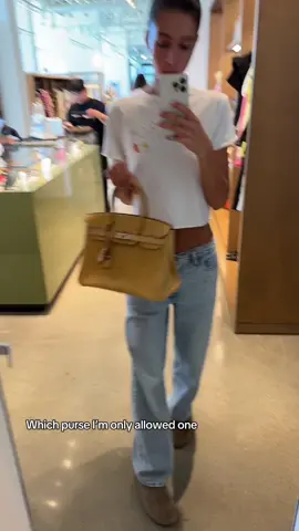 Ostrich pochette or Crocodile Birkin im only allowed one and they’re both the same price  #help #hermes #fashiontiktok @The RealReal 