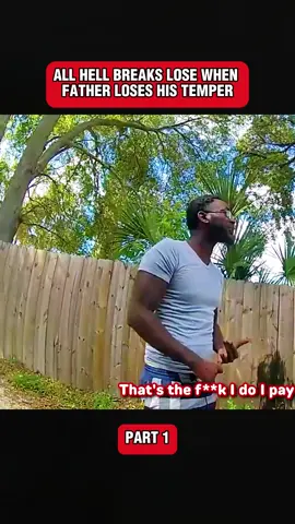 All Hell Breaks Lose When Father Loses His Temper #police #cops #bodycam #us #fyp 