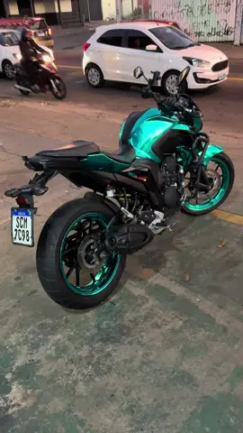 De cara nova! 💚 Antes vs Depois da FZ250 com plotagem verde cromo importado. Que transformação foi essa?🔥 #FZ250 #MotoCustomizada #PlotagemPremium #VerdeCromo #AntesEDepois #MotoLife #Motociclista #TransformaçãoDeMotos