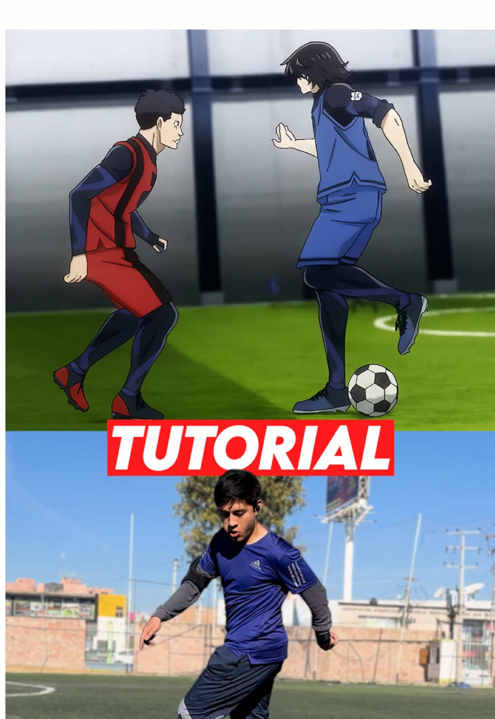 Truco Samba de Bachira ⚽️😈 #bluelock #futbol⚽️ #soccerskills #futbolbase #fypシ゚ 
