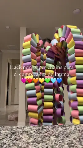 Creando Magia para mi hija 🥹 Me veo muy seria en este video pero ahí ya eran las 1 am 🤭 Ya estaba cansadísima! Pero valió la pena por que mira esas cadenas de papel 🤩 Ame! #paperchain #manualidades #birthdayprep #preparativos #decoracion #cumpleaños #mama #fancynancy #paratiiiiiiiiiiiiiiiiiiiiiiiiiiiiiii #foryou #pr #ideasdecoracion 