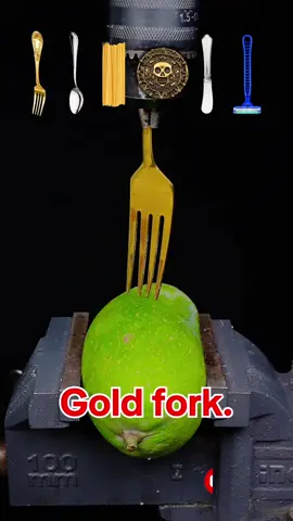I tried drilling kitchen tools into Mango 🥭🍴 #experiment #oddlysatisfying #asmr
