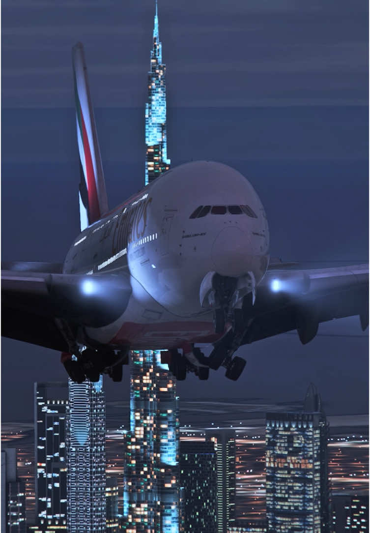 A380 Emirates  • • • #aviation #fly #flight #avgeek #planelovers #plane #airplane #airbus #dubai #emirates #msfs2020 #tiktok #viral 