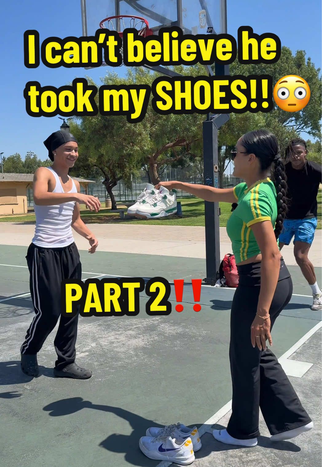He Really took the Shoes OFF my Feet…😳Part 2 *WHOLESOME ENDING* #basketball #challenge #shoes #nevermissallie 