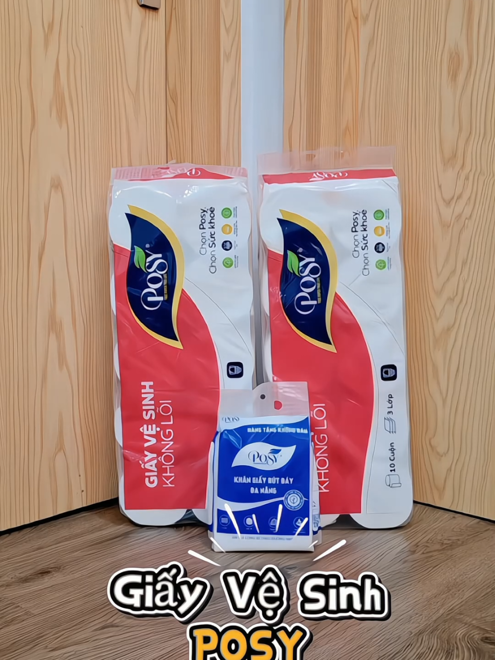 2 bịch Giấy vệ sinh POSY tặng 1 bịch giấy ăn dạng rút nè  #xuhuong #giayvesinh #giayvesinhposy #lanhlanhreview 