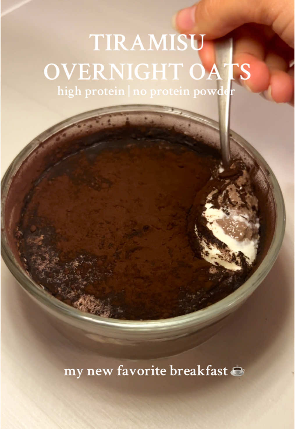 SET YOUR ALARMS☕️ Tiramisu overnight oats coming to your fridge tomorrow!  These are seriously dessert for breakfast with 20g of healthy  protein. Posting the recipe tomorrow, save & follow to get the recipe 😚  #easyhealthyrecipes #lowcalorie #protein #breakfastideas #creatorsearchinsights 