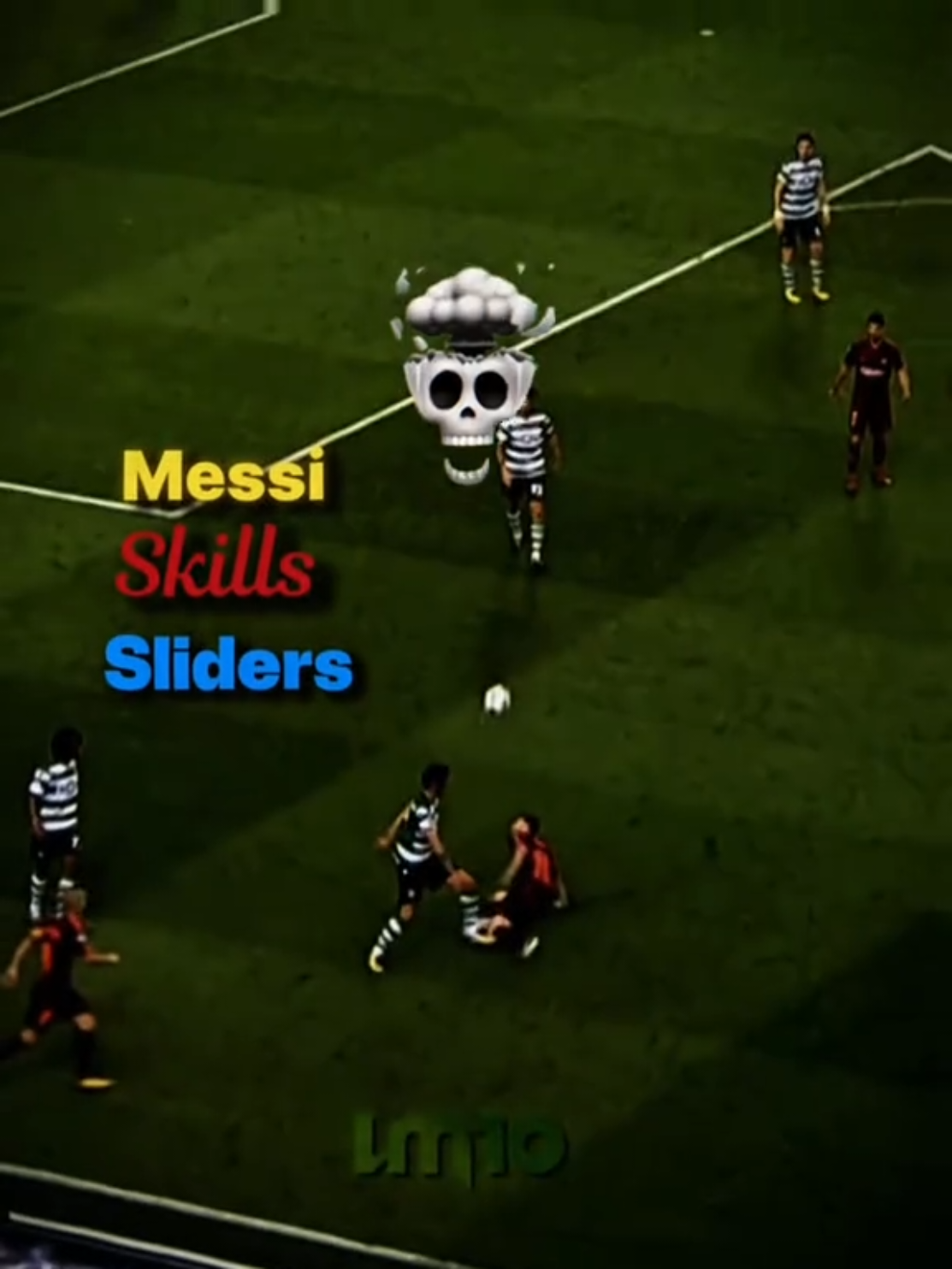 Lionel Messi sliding dribbling skills ☠️🔥 #messi #messi_king #goat #football #footballtiktok 