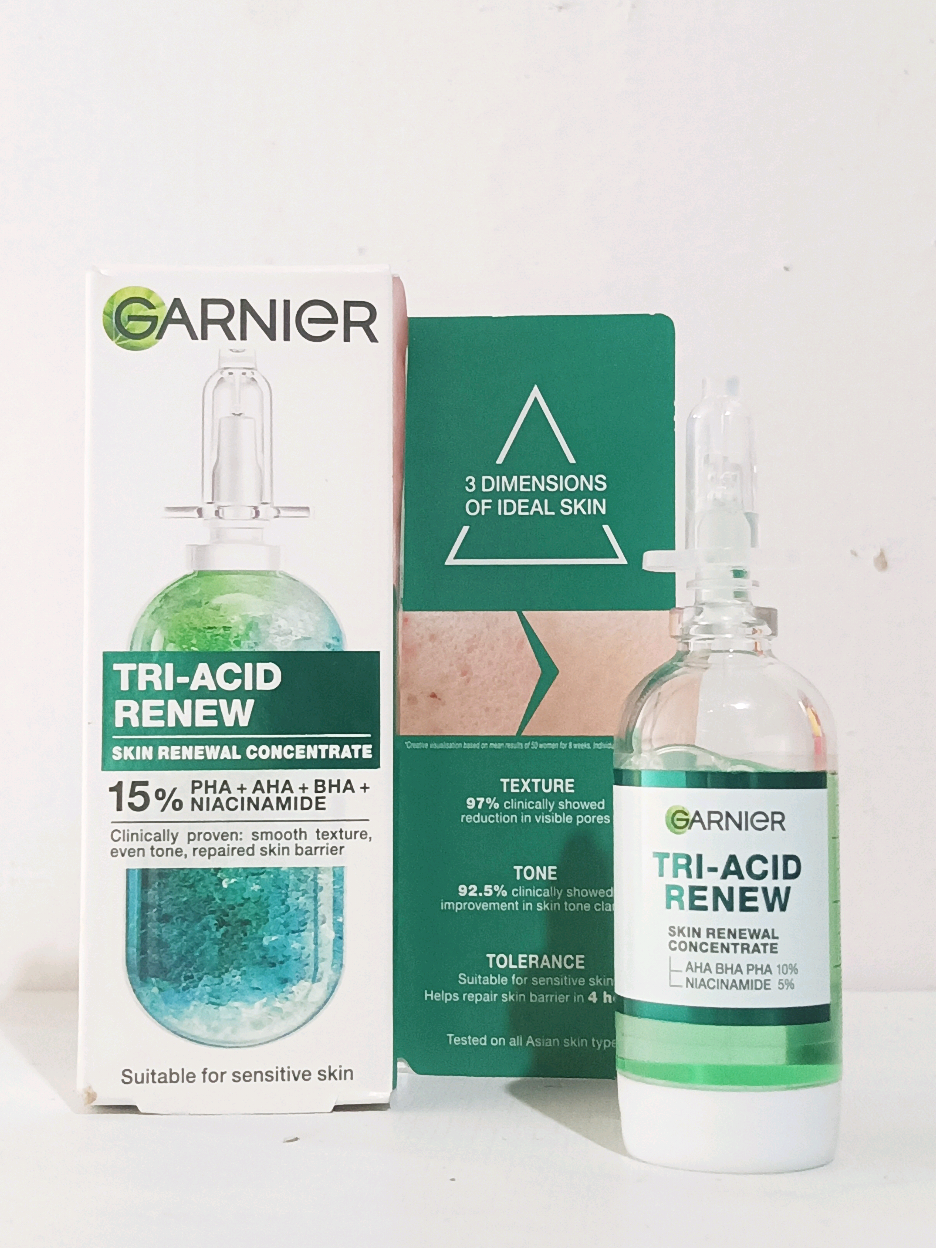 ✨ Reveal the glow, one drop at a time! Triple the acids, triple the power – say goodbye to dullness and hello to radiant, renewed skin with Garnier Tri Acid Renew Serum. 🌿💧 @garnierph   #GarnierHealthyKinis #GarnierTriAcid #Skincare #GarnierGang #GarnierPH