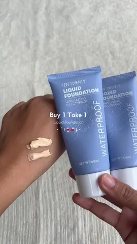 long lasting pa! #buy1take1 #tentwenty #tentwentyfoundation #liquidfoundation #makeup #longlastingfoundation #fullcoverage #fullcoveragefoundation #waterprooffoundation 