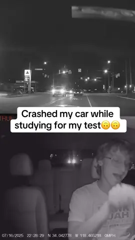 Of course while I was on my way to ace the test 😀😀😀 #fypシ #carcrash #comedy 