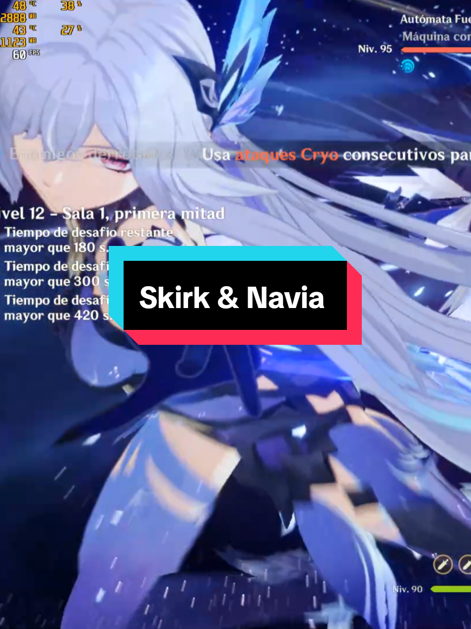 “Skirk y Navia reventando el 12-1  💥” #GenshinImpact #skirk #navia #genshin 