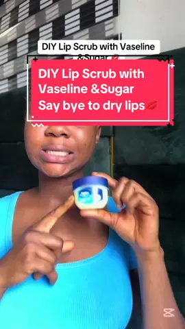 How to make a lip scrub with Vaseline & Sugar,a quick solution to dry,chapped lips💋@Vaseline #diylipscrub #lipscrub #vaselinehacks #vaseline #lipscrubtutorial 