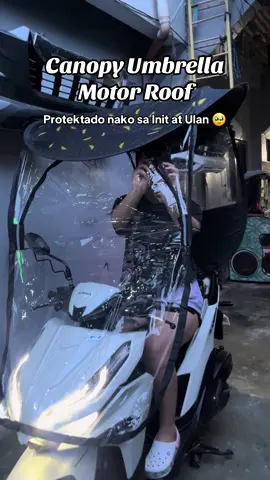 protektado na kami sa init at ulan, nako mga mi tag ulan nanaman deserveee mo bumili neto!! ❤️  #canopyumbrella #canopyumbrellaformotorebike #motorbike #motorcycle #clickversion3 #click125i #fyp #budolfinds #recommendations #budolfindsph #foryour #foryou 