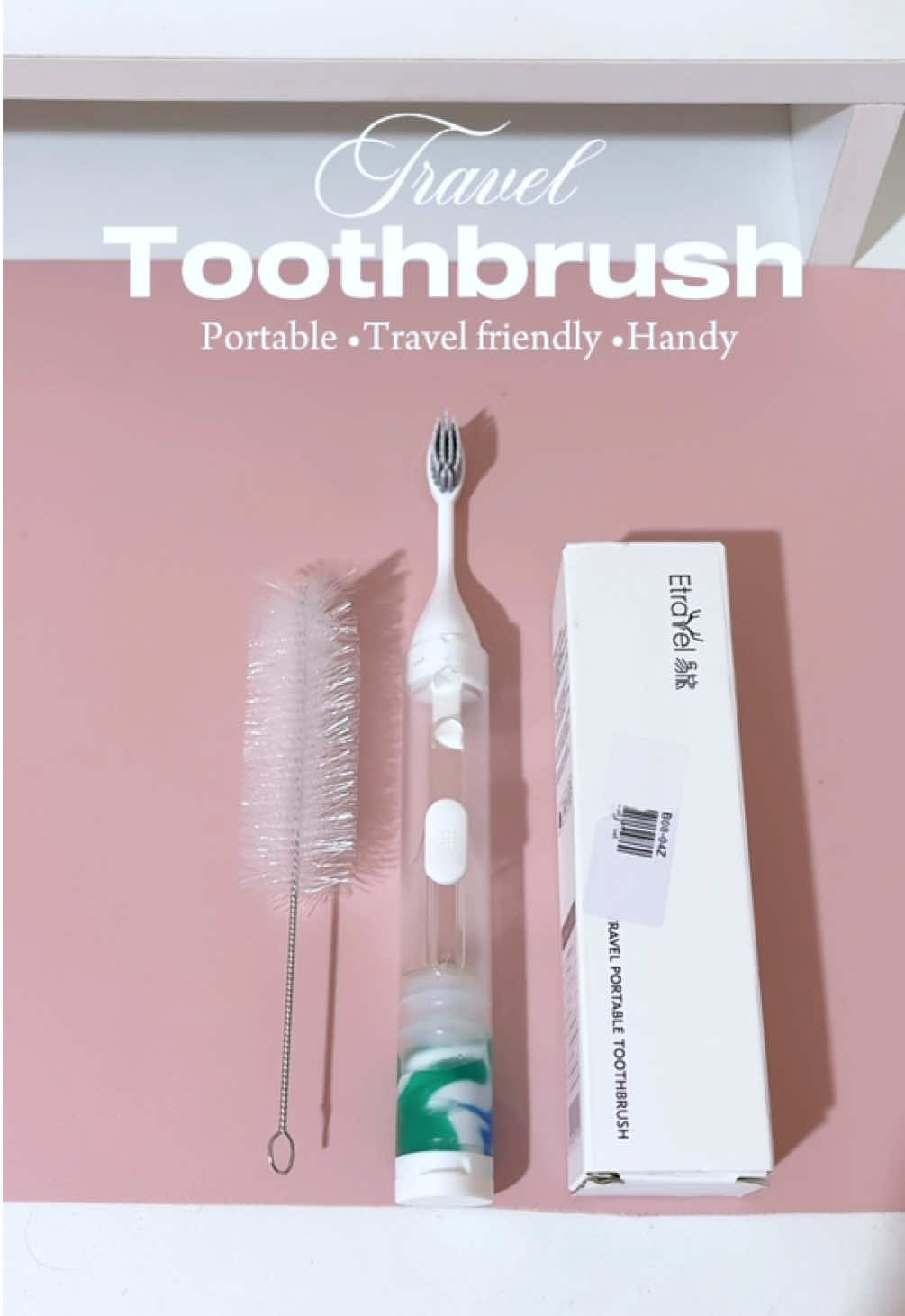 Are you going on vacation this month? I recommend this portable travel toothbrush to you. Hindi mo na need magdala ng malalaking toothpaste. #fyp #toothbrush #traveltoothbrush #portabletoothbrush #toothbrushorganizer 