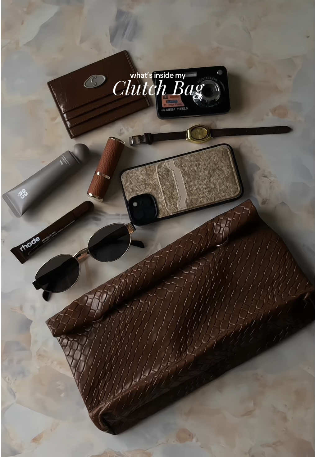 what’s inside my 79 pesos clutch bag? #clutchbag #pouchbag #carryonbag 