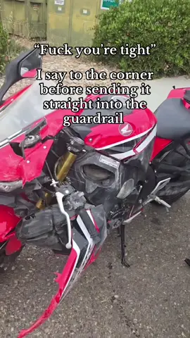 Welp we live, laugh, and learn . . . . . . . . #cbr1000rr #crash #motorcycle #bikelife #honda #1down5up #1n23456 #fyp 