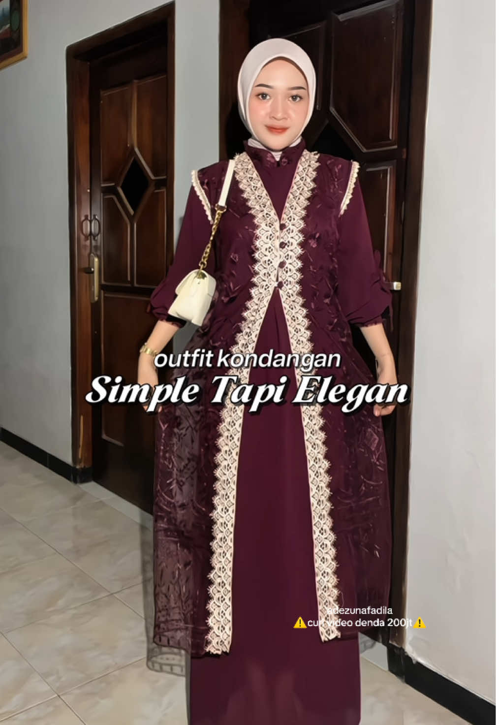 kondangan pake dress❤️ #dress #dresskondangan #dressbrukat #kondangancheck #outfitkondangan #kondanganoutfit #kondanganootd #outfitkondangansimple #ootdfashion #ootdhijabsimple 